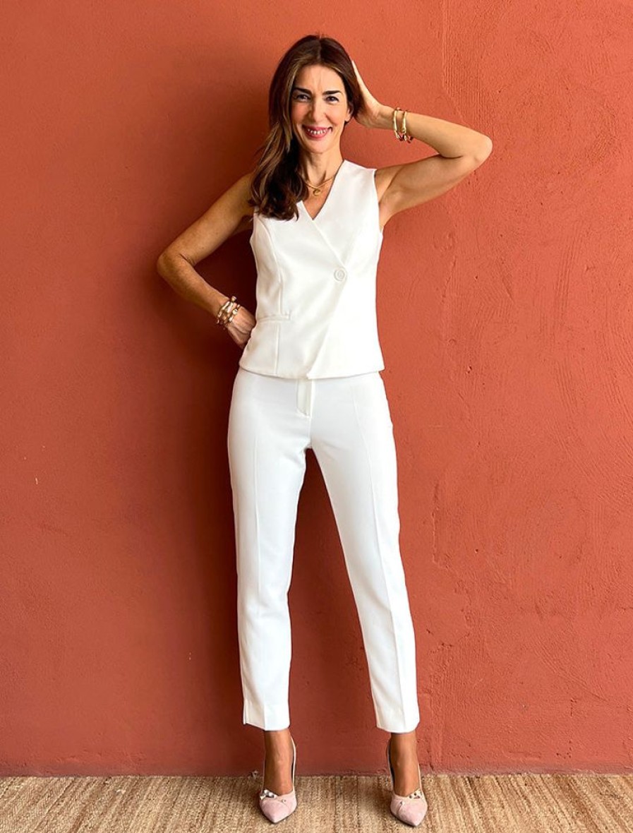 Nuria Cobo Basicos | Pantalon Para Todo Blanco