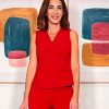 Nuria Cobo Basicos | Chaleco Chic Rojo