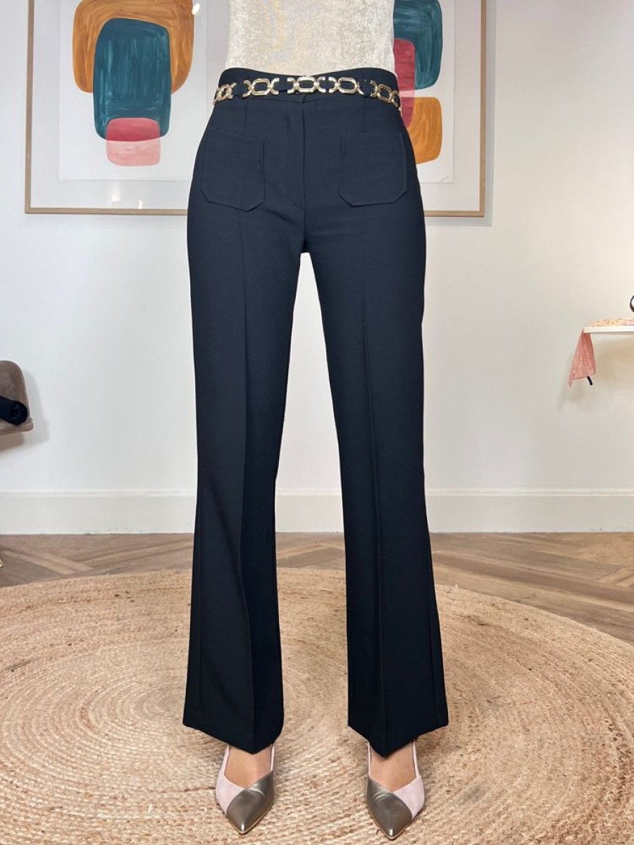 Nuria Cobo Pantalones | Pantalon Ideal De Bolsillos Negro