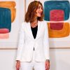 Nuria Cobo Chaquetas Y Abrigos | Chaqueta Slim Chic Blanca