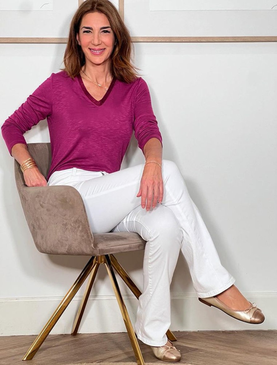 Nuria Cobo Pantalones | Jeans Flare Blanco