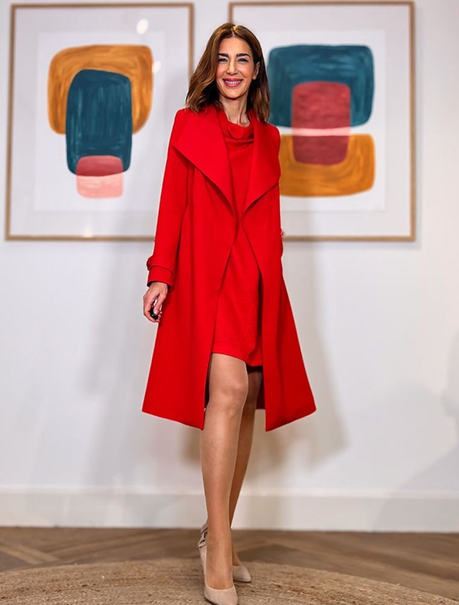 Nuria Cobo Chaquetas Y Abrigos | Coat Trench Ideal Rojo